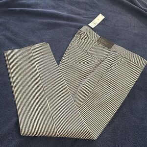 ANN TAYLOR women’s Devin fit striped pants size 8 NWT blue and white stripes